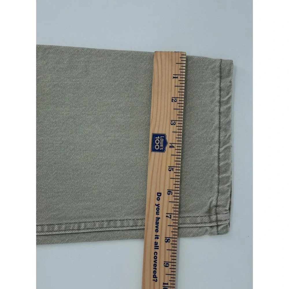 Vintage Levis 550‎ Jeans 34x34 Relaxed Fit Y2K 90s Mens Light Green actual 32x33